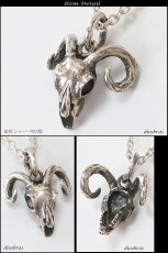画像2: ラム　スカル　ボーン　バッファロースカル　ホーン ペンダント トップ　ゴシック　シルバー925ペンダント/ペンダント トップ シルバー 925/ネックレス/ ネックレス メンズ レディース　ネイティブ　インディアン (2)