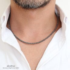 画像2: ヘマタイト　ネックレス　3mm　馬蹄　ホースシュー　フェザー ネックレス メンズ ネイティブ /羽/オニキス シルバー９２５ チェーン　ブラックスピネル　メディスンホイール　フェザー 2mm〜3mm 【diosbras-ディオブラス】 (2)