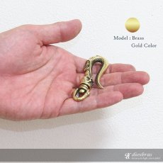 画像6: キーホルダー キーフック　キーチェーン　ゴールドシルバー　ピンクゴールド　スカル　髑髏 カッパー　ピューター　真鍮　ＢＲＡＳＳ　ブラス　釣り針フック ウォレット　財布　バイカー　ライダース　ウォレットチェーン【diosbras-ディオブラス-】【メール便送料無料】 (6)