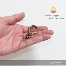 画像6: キーホルダー キーフック　キーチェーン　ゴールドシルバー　ピンクゴールド　トライバル　唐草　アラベスク カッパー　ピューター　真鍮　ＢＲＡＳＳ　ブラス　釣り針フック ウォレット　財布　バイカー　ライダース　ウォレットチェーン【メール便送料無料】 (6)