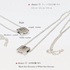 画像5: スタージルコニア ネックレス スクエア　キューブ型　ブラックジルコニア　ホワイトジルコニアアクセサリ　ジュエリー　ブランド　ペンダント　ネックレス　シルバー９２５　チェーンセット カラット ミニ【全国送料無料】【22 February   -22フェブラリー-】 (5)