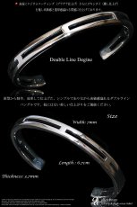 画像2: シルバー　バングル　シンプル　ブレスレット　シルバーアクセサリー　ダブルラインデザイン　バングル　シルバー925　バングル　ブレスレット メンズ　レディース　圧倒的シンプルとラグジュアリーがここにある (2)