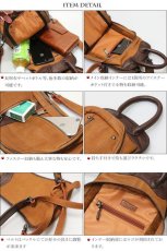 画像5: リュック リュックサック 通勤 ビジネスバッグ ビジネスリュック メンズ シンプル スクエア おしゃれ カジュアル A4 通学 黒 トートバッグ　ハンドバッグ　ブリーフケース バイク デイパック レザー 本革 男性　レディース　女性　カーフレザー　大容量　バックパック (5)
