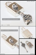 画像2: キーロック　鍵　南京錠　スカル　ペンダント トップ　スカル　ゴシック　シルバー925ペンダント/ペンダント トップ シルバー 925/ネックレス/ ネックレス メンズ レディース (2)