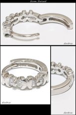 画像2: 本物シルバー９２５◇　ライン　RING　フープピアス 　ジルコニア　ダイヤモンド　◇片方ピアス メンズ レディース ブリリアンカット　多角カッティング　リングデザイン　シルバー９２５　フープピアス 14mm (2)