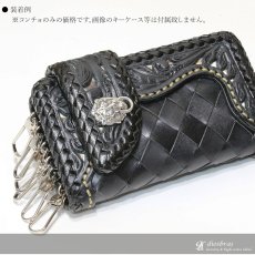 画像3: コンチョ　ライオン　獅子　コンチョ シルバー９２５ コンチョ　（ネジ式）レザー　ロング　二つ折り　財布　ウォレット　サイフ　メンズ　レディース【diosbras-ディオブラス-】【メール便送料無料】 (3)