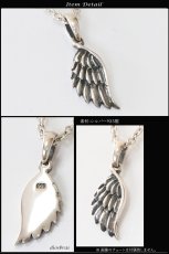 画像2: シルバー925【フェザー　トップ】フェザーネックレス 羽根　ハンドメイドネックレス/インディアンフェイス　インディアンジュエリー・ネイティブ/シルバー925ペンダント/フェザー イーグル  パーツ ネックレス メンズ レディース≪深堀り≫ 【メール便なら送料無料】 (2)