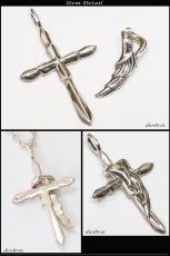 画像2: クロス　ペンダント　クロス　十字架 ウイング　羽根　フェザー　シルバー925/ペンダント トップ シルバー 925/ネックレス/ ネックレス  メンズ レディース (2)