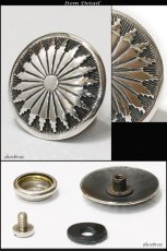 画像2: コンチョ フラワーコンチョ　ネイティブアメリカン　インディアン　コンチョ　シルバー９２５コンチョ　財布　ウォレット　メンズ　（ネジ式）【diosbras-ディオブラス-】【メール便なら送料無料！！】 (2)