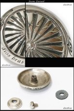 画像2: コンチョ オリジナル　フラワーコンチョ　ネイティブアメリカン　インディアン　コンチョ　シルバー９２５コンチョ　財布　ウォレット　メンズ　（ネジ式）【diosbras-ディオブラス-】【メール便なら送料無料！！】 (2)