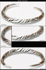画像2: 【シルバーバングル】ねじり【シルバーアクセサリー シルバーアクセサリー メンズ シルバーバングル ブレスレット シルバー925 メンズアクセサリー プレゼントに人気 送料無料【diosbras-ディオブラス-】ブレード　バングル (2)