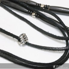 画像3: ビーズ/シルバー/シルバー925/ビーズ/アクセサリー/ハンドメイド/パーツ/スカル　ハンド　骸骨　髑髏　ドクロ　クロス　十字架　トリプルクラウン　ゴシック　アラベスク 縦9mm 直径13,8mm　穴径7mm ≪メール便80円≫ (3)