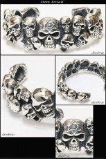 画像2: 【シルバーバングル】【シルバーアクセサリー】スカル　骸骨　スカルヘッド　髑髏　ドクロ　シルバーアクセサリー メンズ シルバーバングル ブレスレット シルバー925 メンズアクセサリー プレゼントに人気 送料無料【diosbras-ディオブラス-】 (2)