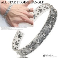 【シルバーバングル】【シルバーアクセサリー】スター　星　シルバーアクセサリー メンズ シルバーバングル ブレスレット シルバー925 メンズアクセサリー ネイティブアメリカン　インディアンジュエリー　プレゼントに人気