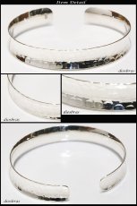 画像2: 【シルバーバングル】たたき　叩き　バングル　ねじり　ウエーブ　ひねり プレート　プレーンバングル　シンプル　シルバーアクセサリー メンズ シルバーバングル ブレスレット シルバー925 メンズアクセサリー　レディース　人気 バングル (2)