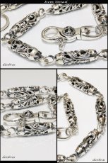 画像3: 【シルバーウォレットチェーン】【シルバーアクセサリー】透かし　アラベスク　唐草　シルバーアクセサリー メンズ シルバーバングル ウォレットチェーン シルバー925 メンズアクセサリー アラベスク　プレゼントに人気 送料無料【diosbras-ディオブラス-】 (3)