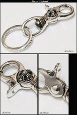 画像2: クロス シルバーキーチェーン シルバーアクセサリー メンズアクセサリー キーホルダー シルバー925 ウォレットチェーン 送料無料 【diosbras-ディオブラス-】 (2)