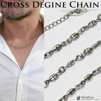 ネックレス/チェーン/ネックレスチェーン/メンズ/レディース/シルバーネックレス/シルバー925 クロス　十字架　ゴシック　ネックレスチェーン/5ｃmアジャスター付/シルバー925　【送料無料】