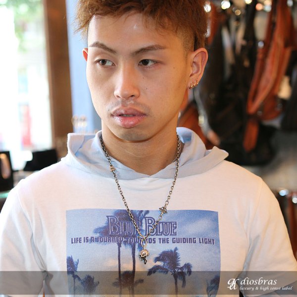 画像4: ネックレス/チェーン/ネックレスチェーン/メンズ/レディース/シルバーネックレス/シルバー925 スカル　骸骨　スカルハンド　スカルボーン　クロス　十字架　王冠デザイン　クラウン ユリ　百合の紋章　ネックレスチェーン/シルバー925　56cm【送料無料】