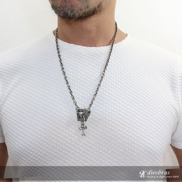 画像5: クロス　トランプ　王冠　クラウン　ネックレス/チェーン/ネックレスチェーン/メンズ/レディース/シルバーネックレス/シルバー925 スカル　骸骨　スカルハンド　スカルボーン　クロス　十字架　王冠デザイン　クラウン ネックレスチェーン/シルバー925　60cm【送料無料】 (5)