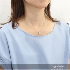 画像6: スタージルコニア ネックレス クロス　十字架　ツインクロス　ダブルクロス　ホワイトジルコニアアクセサリ　ジュエリー　ブランド　ペンダント　ネックレス　シルバー９２５　チェーンセット カラット ミニ【全国送料無料】【diosbras -ディオブラス-】 (6)