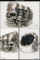 画像2: 【シルバーリング】【スカルリング】【シルバーアクセサリー】スカル ボーンハンド ドクロ スカルリング シルバーアクセサリー メンズ シルバーリング 指輪 シルバー925 メンズアクセサリー エイリアン　ターミネーター　大きいサイズ 送料無料 (2)