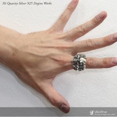 画像3: 【シルバーリング】【スカルリング】【シルバーアクセサリー】スカル ボーンハンド ドクロ スカルリング シルバーアクセサリー メンズ シルバーリング 指輪 シルバー925 メンズアクセサリー エイリアン　ターミネーター　大きいサイズ 送料無料 (3)