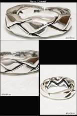 画像2: 【シルバーリング】【リング】ハンドメイド　ねじり　編み込み　チェーン　リング　ツイスト　3つ編み　4つ編み シルバーアクセサリー メンズ 指輪 シルバー925 フリーサイズ【メール便なら送料無料】 (2)