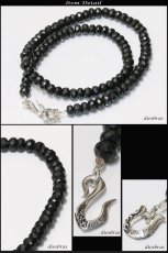 画像5: ブラックスピネル　ネックレス　7mm　馬蹄　ホースシュー　フェザー ネックレス メンズ ネイティブ /羽/オニキス シルバー９２５ チェーン　メディスンホイール　フェザー 7mm〜7,5mm 【diosbras-ディオブラス】 (5)