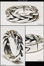 画像2: 【シルバーリング】【リング】ハンドメイド　ねじり　編み込み　チェーン　リング　ツイスト　【シルバーアクセサリー】3つ編み　4つ編み シルバーアクセサリー メンズ シルバーリング 指輪 シルバー925 フリーサイズ【メール便なら全国送料無料】 (2)