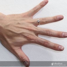 画像4: シルバー925 シルバーリング 　メンズ クロス　十字架　シンプルクロス　極小 スターリングシルバー ゴシック　指輪 ring silver925 銀 シルバーアクセサリー 男性 女性 レディース 極小　シンプル【メール便なら全国送料無料】 (4)