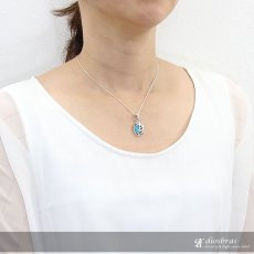 画像2: 【オーバル ペンダント トップ】存在感のある神聖なココペリ　天然ターコイズ/ネイティブアメリカン インディアンジュエリー鷹・イーグル羽根/シルバー925/フェザーネックレス ネックレス メンズ レディース≪メール便なら送料無料!!≫ (2)