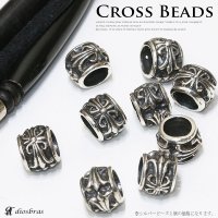 ビーズ/シルバー/シルバー925/ビーズ/アクセサリー/ハンドメイド/パーツ/ クロス　十字架　トリプルクラウン　ゴシック　アラベスク 縦7,4mm 直径9,7mm　穴径6mm 【メール便全国送料無料】