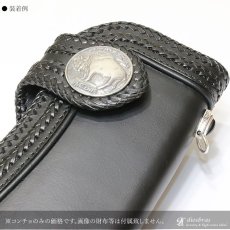画像3: コンチョ バッファロー　コイン　コインコンチョ ネイティブ　コイン　インディアン　　コンチョシルバー９２５コンチョ　ナバホ　財布　ウォレット　メンズ　（ネジ式）【メール便なら送料無料！！】 (3)