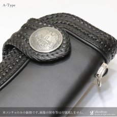 画像4: コンチョ　イーグルコイン　コインコンチョ ネイティブ　コイン　インディアン　　コンチョシルバー９２５コンチョ　ナバホ　財布　ウォレット　メンズ　（ネジ式）【メール便なら送料無料！！】 (4)