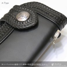画像4: フラワーコンチョ　コンチョ ネイティブ　コイン　インディアン　　コンチョ　シルバー９２５コンチョ　ナバホ　財布　ウォレット　メンズ　（ネジ式）【メール便なら送料無料！！】 (4)