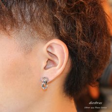 画像3: ライオン　ヘッド　ブラックジルコニア　リング　シルバー９２５　ピアス メンズ レディース 激安ピアス イヤリング アクセサリー　スカル【骸骨】本物シルバー９２５◇ライオンヘッド◇ピアス◇片方ピアス メンズ レディース (3)