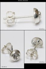 画像2: 【ジルコニア ピアス】ジルコニア　本物シルバー925/　ピアス 丸 片方 パワーストーン/ピアス片耳・片方販売ピアス メンズ レディース 5ｍｍ (2)
