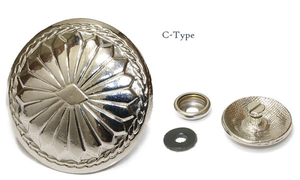 画像3: フラワーコンチョ コンチョ ネイティブ コイン インディアン  コンチョ シルバー925コンチョ ナバホ 財布 ウォレット メンズ (ネジ式)【メール便なら送料無料!!】