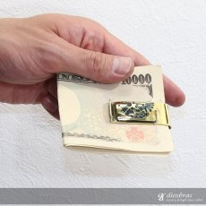 画像3: マネークリップ　ココペリ　ターコイズ　インレイ　リング　ココペリ　ゴールド　プレーン　金　マネークリップ 財布 シンプル　ジュエリー　ウォレット マネークリップ 　メンズ　レディース　男女兼用　メダル　シルバー９２５【メール便送料無料】 (3)