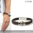 画像6: ブレスレット メンズ レザー ブレス 四つ編み　八つ編み　三つ編み  選べる♪全5種類 本革 革 バングル レザーブレスレット レザーブレス アメカジ系 サロン系 キレカジ系 に♪　ピューター製【メール便なら送料無料 】