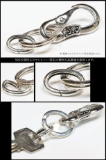 画像2: キーリング　キーホルダーの接続に丸カン オーバル型 カラビナ ロック式　サークル  マルカン１個売り 極太ビーズ/シルバー/シルバー925/ビーズ/アクセサリー/ハンドメイド/パーツ/線径2.8mm 縦19.6mm　横13.8mm 内径14.7mm【メール便全国送料無料】 (2)