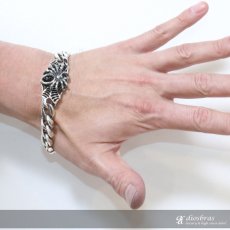 画像3: 【シルバー　ブレスレット】スパイダー　オニキス　蜘蛛【シルバーアクセサリー】インディアンジュエリー　シルバーアクセサリー メンズ シルバーバングル ブレスレット シルバー925 メンズアクセサリー　オニキス　人気 　バングル (3)
