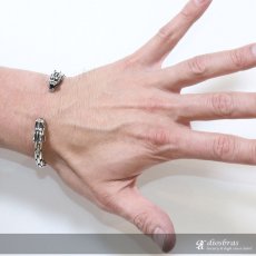 画像4: 【シルバーバングル】ハンドメイド　チェーン　デザイン　ドラゴン ツイストワイヤー バリチェーン (4)