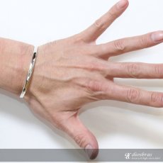 画像3: 【シルバーバングル】叩き　カット　カッティング　プレート　プレーンバングル　シンプル　シルバーアクセサリー メンズ シルバーバングル ブレスレット シルバー925 メンズアクセサリー　レディース　人気 バングル (3)