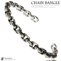 チェーン バングル　シルバーアクセサリー　シルバーアクセサリー メンズ シルバーバングル ブレスレット バングル　シルバー925