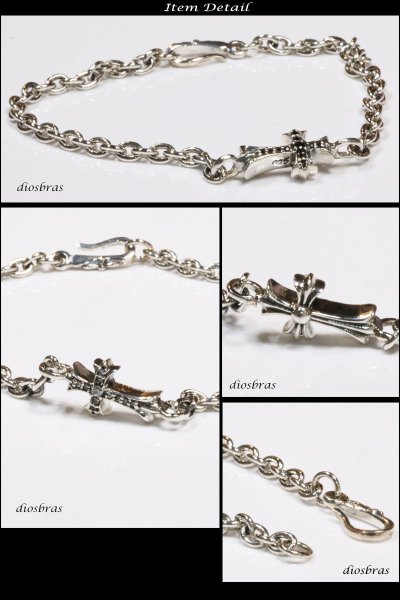 画像3: シルバーブレスレット　シルバーアクセサリー　クロス　十字架　シルバーアクセサリー メンズ シルバーバングル (3)