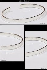 画像3: シルバーバングル　叩き　ミラーカット　カッティング　プレート　プレーンバングル (3)
