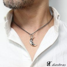 画像3: 月　骸骨　スカル　ムーン　ペンダント トップ スカル　ゴシック　シルバー925ペンダント/ペンダント トップ シルバー 925/ネックレス/ ネックレス メンズ レディース【メール便なら送料無料】 (3)