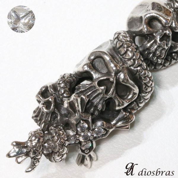 画像3: 【クロス ペンダント トップ】スカル スネーク 蛇 骸骨 ヘビ ブラック 十字架 ゴシック シルバー925ペンダント/ペンダント トップ シルバー 925/ネックレス/ ネックレス メンズ レディース【メール便なら送料無料】